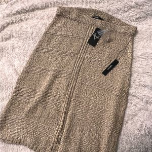 Vertigo Gold Knitted Midi Skirt